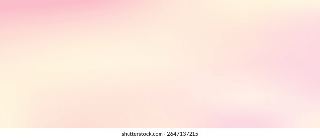 Ilustração vetorial de pétalas de flor de cereja saltando sobre um fundo de gradiente rosa.  Horizontal.