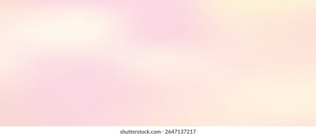 Vector illustration of cherry blossom petals fluttering against a pink gradient background.  Horizontal.