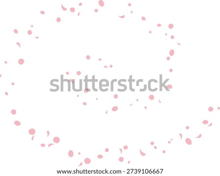 Vector illustration of Cherry blossom petals falling in a spiral