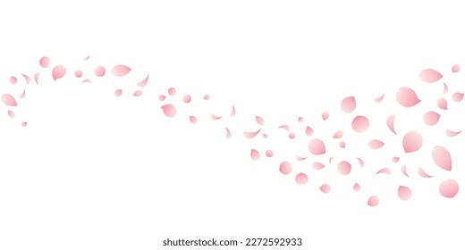 Vector illustration of Cherry blossom wave (pale pink)