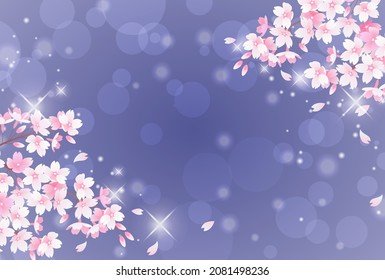 Ilustración vectorial de flores de cerezo y bokeh por la noche

traducción: sakura (flor de cerezo) 