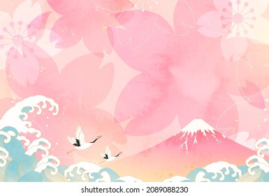 Vector illustration of cherry blossoms and Mt. Fuji

translation: Fuji (Fuji is the name of a mountain in Japan.) 