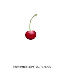 Vector illustration. Cherry isolated on white background.
