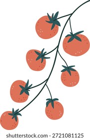 Ilustración vectorial de tomates cherry 
