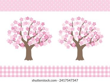 Vector illustration of cherry tree illustration