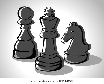 vector illustration of chess