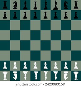 Vector illustration chess background. Flyer design for chess tournament, match, game