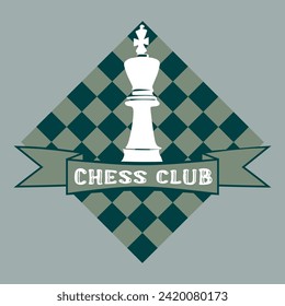 Vector illustration chess background. Flyer design for chess tournament, match, game