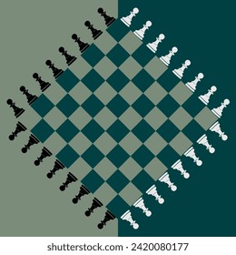 Vector illustration chess background. Flyer design for chess tournament, match, game