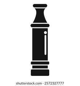 Vector illustration of a chess bishop piece silhouette, perfect for gamethemed designs