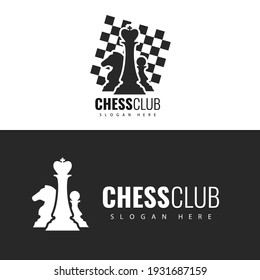 Vector illustration. Chess Club Logo design. 
