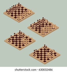 Vector illustration of chess game.