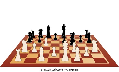 vector illustration of chess game