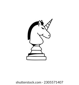 Vector illustration of a chess horse
