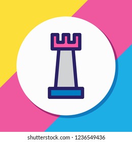 Vector illustration of chess icon colored line. Beautiful lifestyle element also can be used as figure icon element.