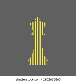 Vector illustration of chess King pieces icon. Chess King pieces in digital or pixel style