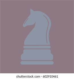 Vector illustration of Chess knight symbol
