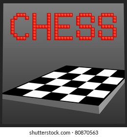 Vector illustration of chess on-line game banner