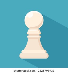 Vector illustration of chess pawn piece in flat style