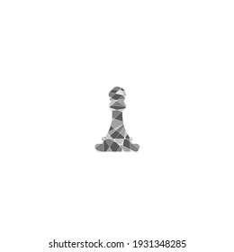 Vector illustration of chess pawn shape Suitable for use as logos, icons, etc