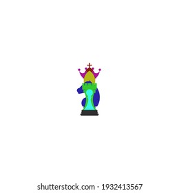 Vector illustration of chess pawn shape Suitable for use as logos, icons, etc