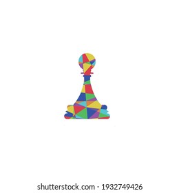Vector illustration of chess pawn shape Suitable for use as logos, icons, etc