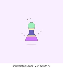 Vector illustration of a chess piece king. cute chess piece design