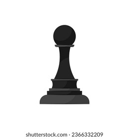 Vector illustration of a chess piece pawn in flat style on a white background.