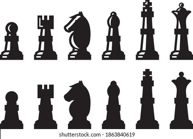 Vector illustration of the chess pieces