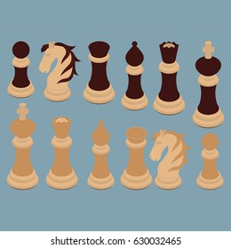 Vector illustration of chess pieces