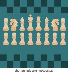 Vector illustration of chess pieces.