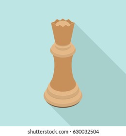 Vector illustration of chess pieces. Queen