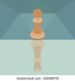 Vector illustration of chess pieces.Pawn