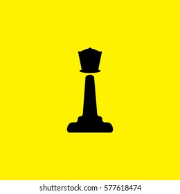 Vector illustration of chess queen icon.