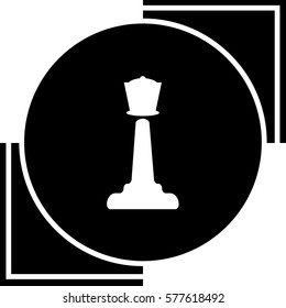 Vector illustration of chess queen icon.