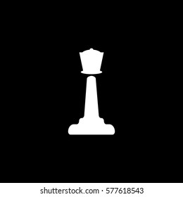 Vector illustration of chess queen icon.