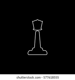Vector illustration of chess queen icon.