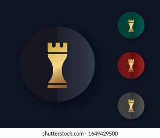 Vector illustration of chess rook icon