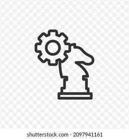 Vector illustration of chess rules icon in dark color and transparent background(png).