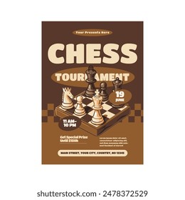 Vector Illustration of Chess Tournament Flyer Poster