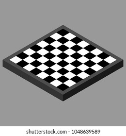Vector illustration of a chessboard. Black and white chessboard.