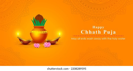 Vector illustration for Chhath Puja greeting