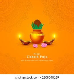 Vector illustration for Chhath Puja greeting