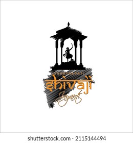 Vector illustration of chhatrapati shivaji maharaj jayanti, Indian warrior Emperor Shivaji.