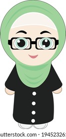 vector illustration of chibi character model