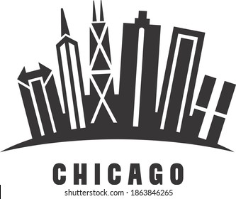 Vector illustration of the Chicago skyline