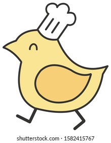 Vector illustration of a chick cook