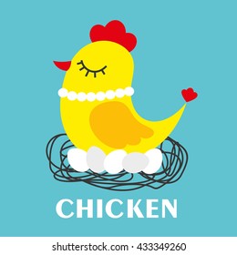 Vector illustration of a chicken