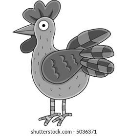 An a vector illustration of a chicken.