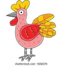 An a vector illustration of a chicken.